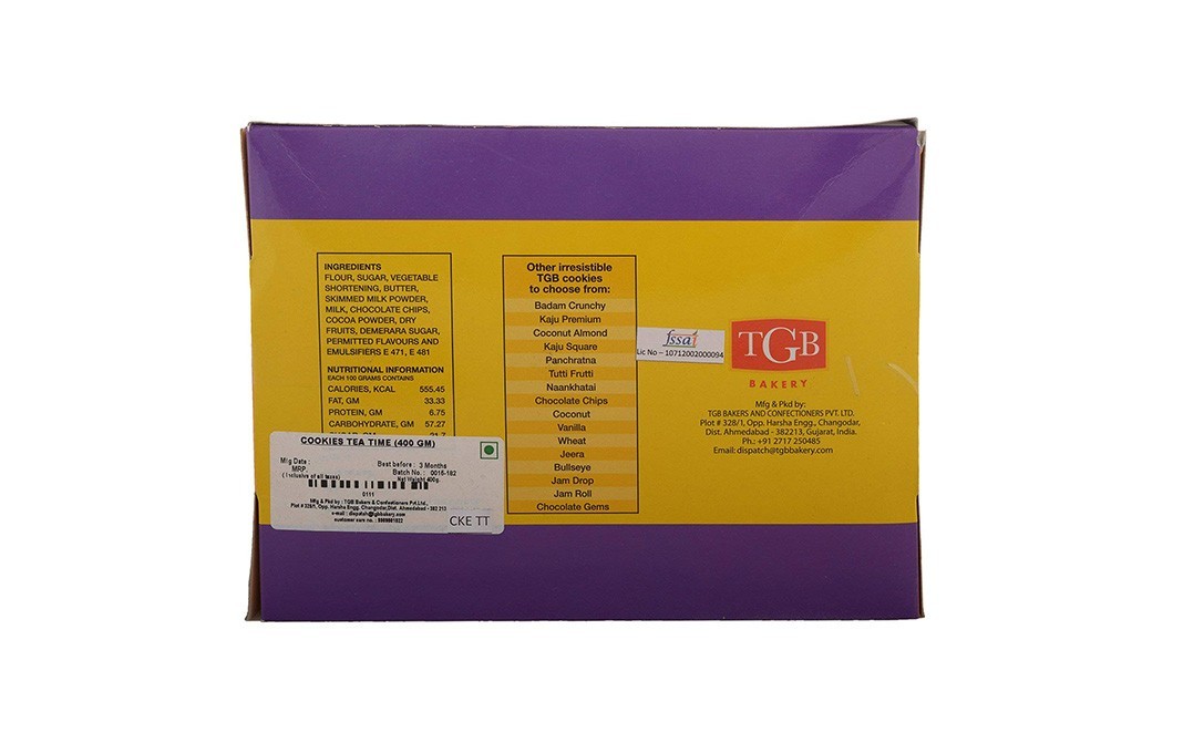 TGB Cafe 'n Bakery Crunchy Delicious Cookies    Box  400 grams